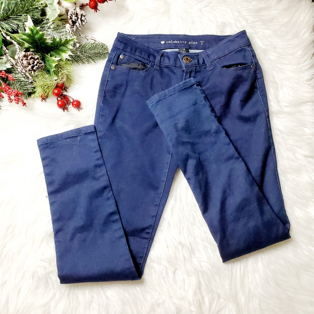 Celebrity Pink Womens Blue Jeans - Picture 2 of 5
